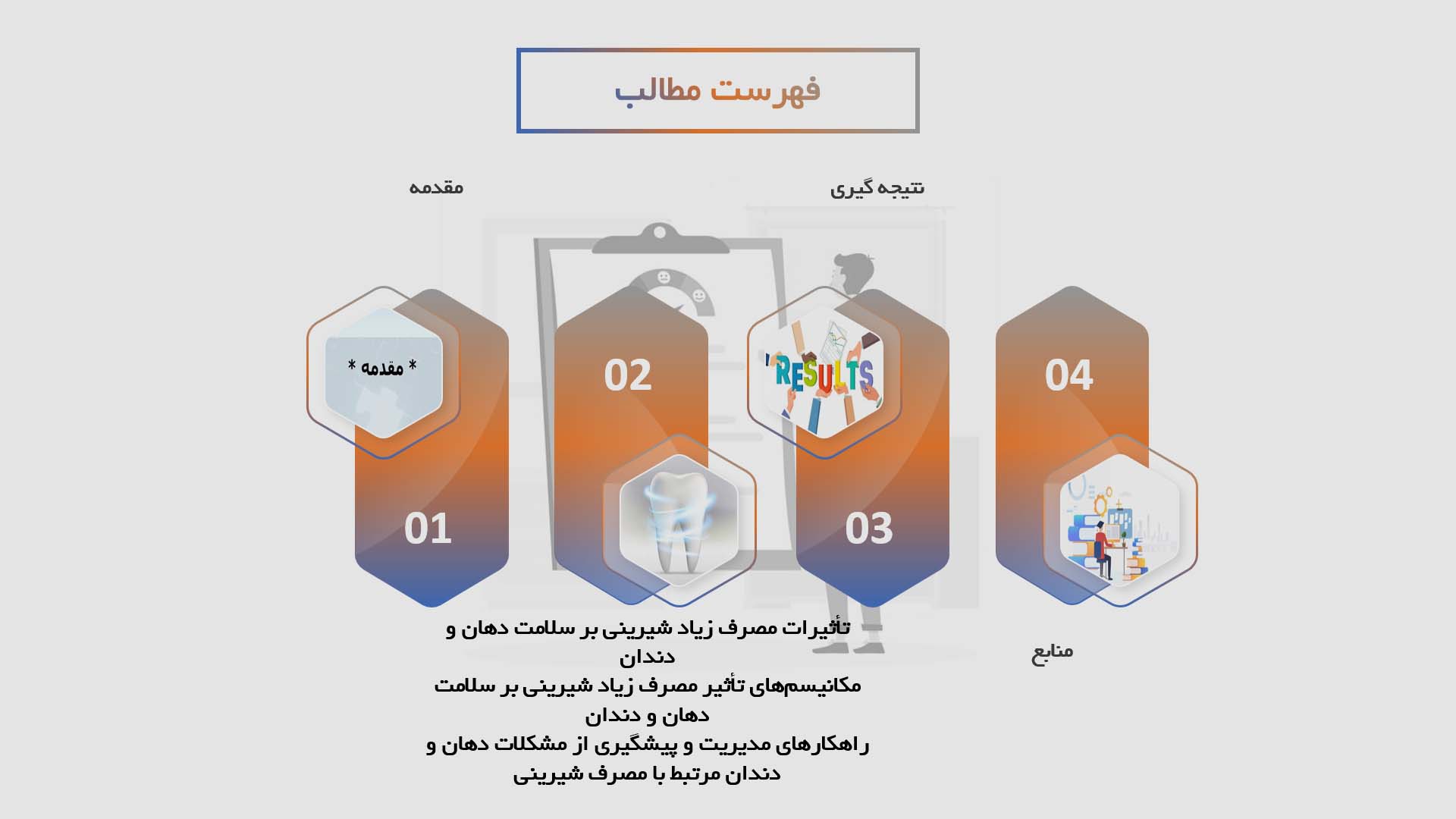 پاورپوینت تأثیر مصرف زیاد شیرینی بر سلامت دهان و دندان